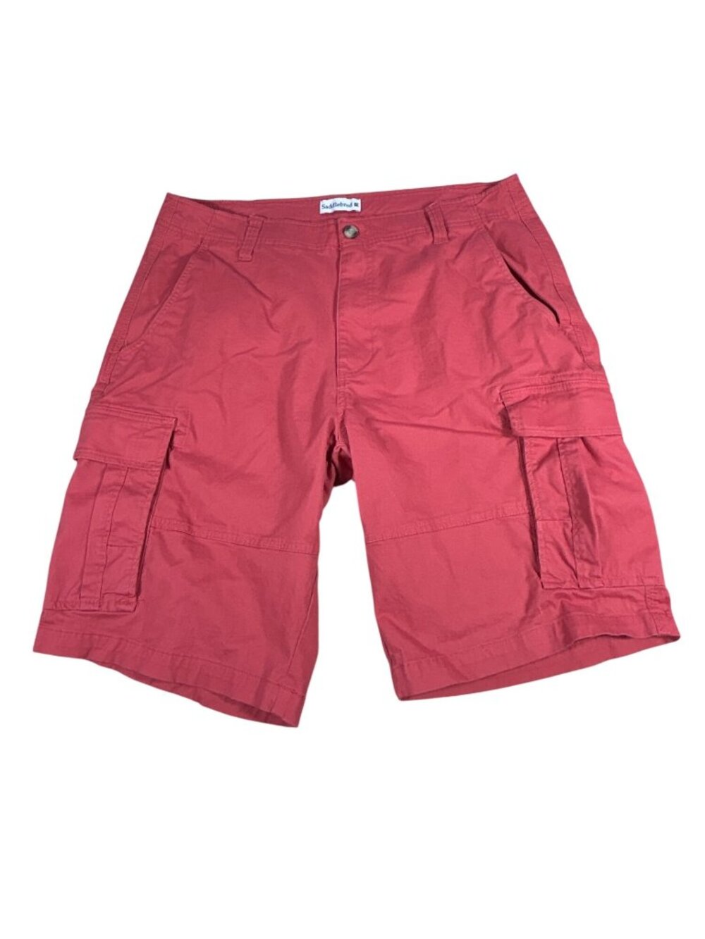 Saddlebred Red Cargo Shorts Men's Size 38 Cargo Pockets & Zip Fly Preppy Casual